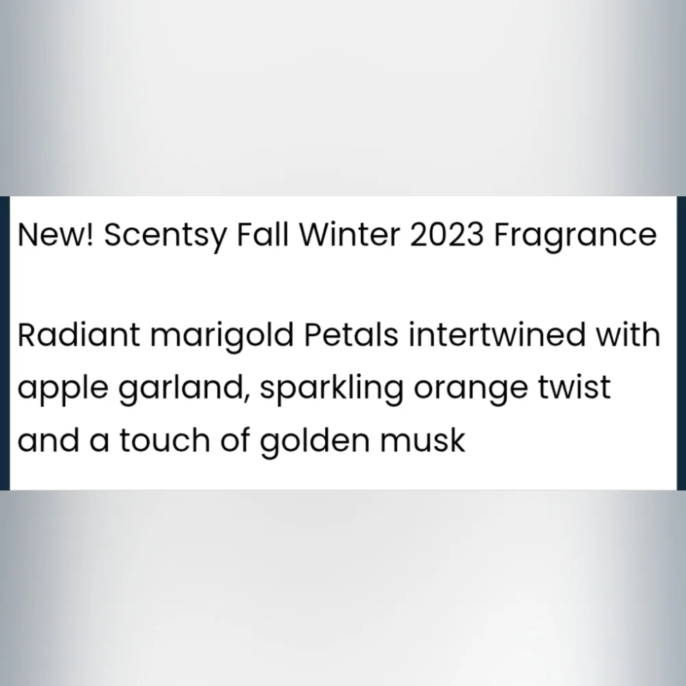 Scentsy Golden Garland Apple Marigold Petals Orange Twist Wax Melt Bar